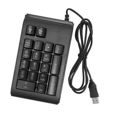 Imagem de Teclado numérico com fio, teclado numérico USB ergonômico portátil de baixo ruído para notebook computador portátil para Android