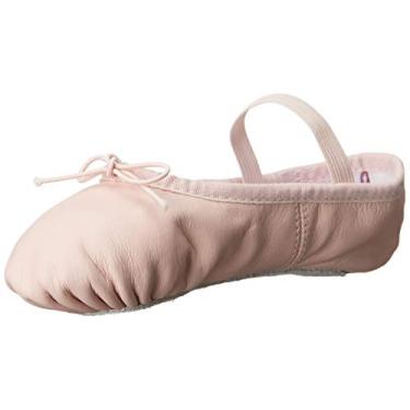 Imagem de Bloch Sapatilha de balé feminina Dance Bunnyhop com sola completa de couro, rosa, 20