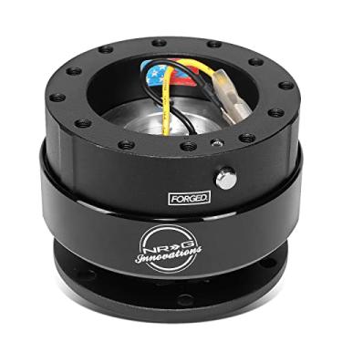 Imagem de NRG Innovations Volante de corrida de liberação rápida (corpo preto/anel preto), geração 2.0, NRG-SRK-200BK