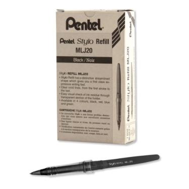 Imagem de Pentel Refil de caneta para esboço Arts Tradio Stylo, preta, caixa com 12 (MLJ20-A)