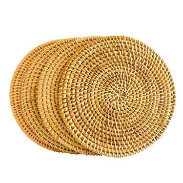 Imagem de Tripete de tecido para almofadas quentes com isolamento a quente, 4 peças de para amigos, inauguração de casa, aniversário, decoração de sala de estar, festa de feriado (20 cm redonda)