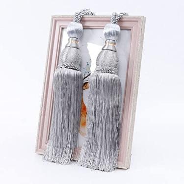 Imagem de Cordões de cortina simples borla de cortina pendurada bola de ligação de corda acessórios de alça de cortina pendurada, T1,4 pcs