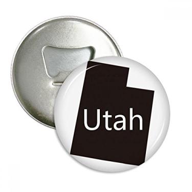 Imagem de Utah – Emblema multifuncional com ímã de geladeira e mapa dos Estados Unidos da América