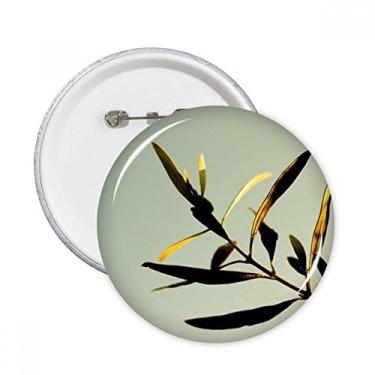 Imagem de Folha Planta Natureza Imagem Simples Pinos Redondos Emblema Botão Decoração 5 peças