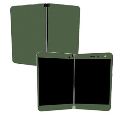 Imagem de Película MightySkins para Microsoft Surface Duo – Oliva Sólida | Capa protetora de decalque de vinil durável e exclusiva | Fácil de aplicar, remover e mudar estilos | Feito nos EUA