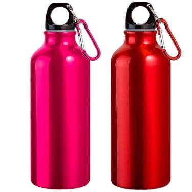 Imagem de Kit 2X Garrafa Squeeze Sport 500 Ml Topget Rosa E Vermelho