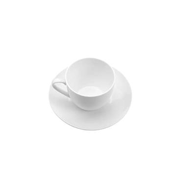 Imagem de Lyor Clean Xícara de Chá com Pires, Branco, 220 ml