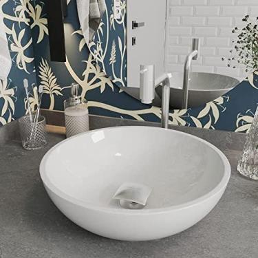 Imagem de Cuba Pia Banheiro Venus com Torneira Inox e Valvula Click Cor: Branco