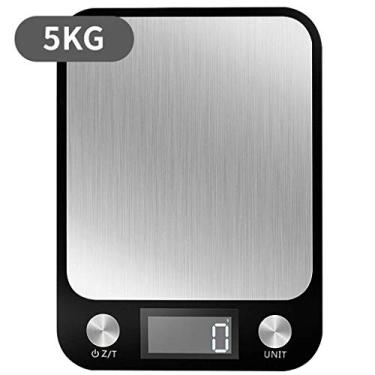 Imagem de balança de cozinha eletrônica, balança de cozinha digital multifuncional balança de cozinha de aço inoxidável de alta precisão, balança de joalheria, balança profissional com display LCD retroiluminado