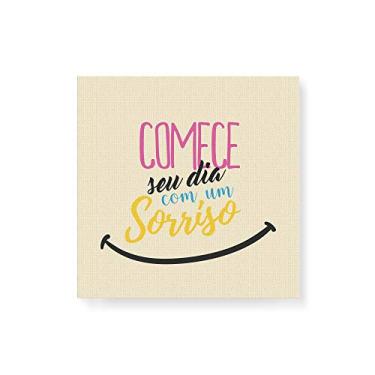Imagem de Arte Maníacos Quadro Decorativo em Tela Canvas Comece Seu Dia Com Um Sorriso - 30x30cm