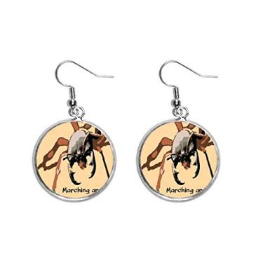 Imagem de Brinco feminino de prata com formato de formigas marchando River