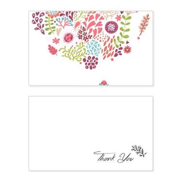 Imagem de Flores de cor sólida, desenho, pássaros, cartão de agradecimento, papel de aniversário, agradecimento de casamento