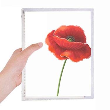 Imagem de Simplicity — Caderno de milho com estampa de flores vermelhas, agenda recarregável