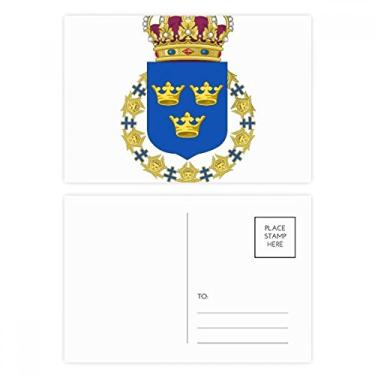 Imagem de Conjunto de cartão postal com emblema nacional Suécia Europa