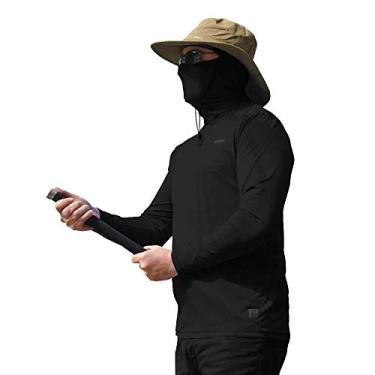 Imagem de Camiseta Masculina com Proteção Solar UV 50+ Com Capuz Preto Vitho