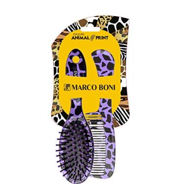 Imagem de Marco Boni Kit Pente E Escova Estampa Animal Print 1229 Cores Sortidas 2 Itens