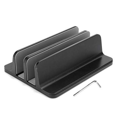 Imagem de Suporte para Laptop, Suporte de Laptop Ajustável de Liga de Alumínio Suporte Vertical para Laptop 3D Curvado Aparência Suporte de Mesa para Caderno