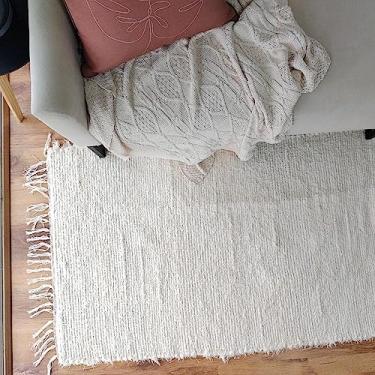 Imagem de Kit 2 Tapetes Artesanal Quarto Sala Básico Peludo 80 x 1,50