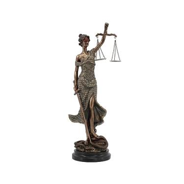 Imagem de Escultura Decorativa Justiça de Resina Bronze 60cm NA0910 BTC