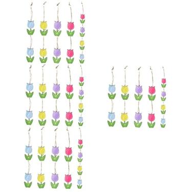 Imagem de NOLITOY 48 Pçs Favor Decorações De Primavera Chips De Páscoa Decoração De Flores Dia Tulipa Mães Mães Enfeites De Presente Decoração De Casa De Fazenda Sinal De Madeira Etiquetas