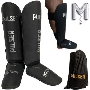 Imagem de Caneleira Protetor Canela Pulser Thunder Muay Thai Kickboxing Will Power Profissional