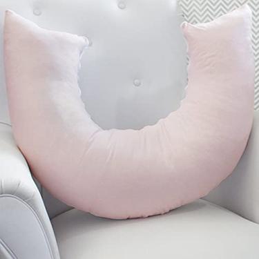 Imagem de Almofada de Amamentação - Rosa com Branco
