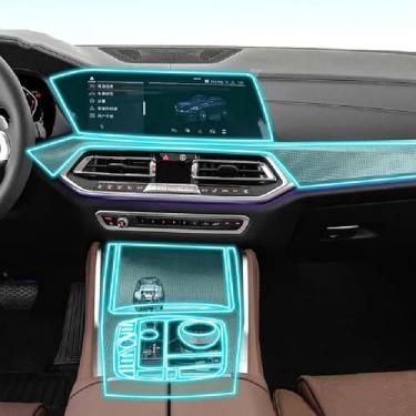 Imagem de NBHB Película Interior do Carro Painel de instrumentos Shift console central Anti-risco transparente TPU Proteção, para BMW G06 X6 2020-2022