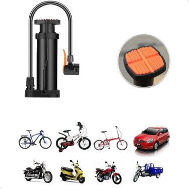 Imagem de Bomba de Ar 2 Bicos Lorben com Pedal para Encher Pneu de Bicicleta Carro Moto Bola
