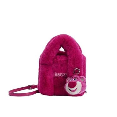 Imagem de Bolsa de ombro feminina Joy - bolsa fofa - bolsa tiracolo de boneca rosa filhote de cachorro - bolsa balde fofa de aniversário feminina para meninas, rosa