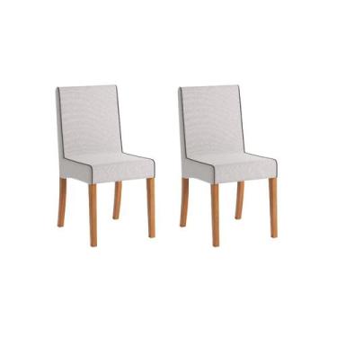 Imagem de Conjunto 2 Cadeiras Para Sala De Jantar Barcelona Cinza - Tre Mobili