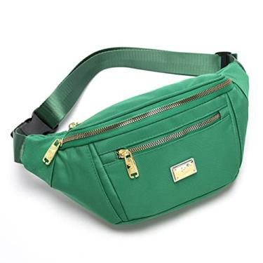Imagem de DAITET Pochete para homens, mulheres, crianças, ao ar livre, bolsa de cintura para treino, cinto ajustável, bolsa de viagem à prova d'água, bolsa de corrida adequada para iPhone Samsung (verde grande)