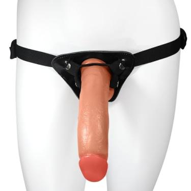 Imagem de Cinta Peniana Ajustável com Pênis Realístico Ron Jeremy 21 x 4,5cm Bege