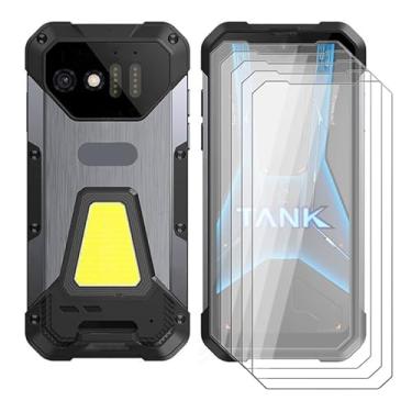 Imagem de Ikiiqii Protetor de tela para Unihertz 8849 Tank Mini 1 (4,3 polegadas) (pacote com 5), dureza 9H, vidro temperado HD, antiarranhões, película protetora antiimpressões digitais para Unihertz 8849 Tank