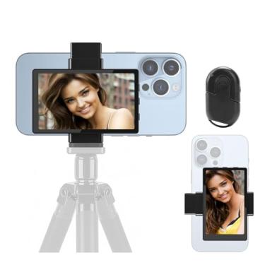 Imagem de OmniMaster Tela de monitor de selfie Vlog para celular, suporte magnético para celular, usando câmera traseira para Selfie Vlog, transmissão ao vivo, TikTok, Instagram, YouTube, iPhone e Android