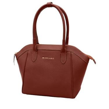 Imagem de Mariart Petúnia Bolsa Shoulder Feminina de Couro Bovino Legítimo (Terracota)