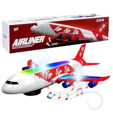 Imagem de Avião Brinquedo Jato da Virgin com Luz Som Bate e Volta Gira Avião Musical Infantil