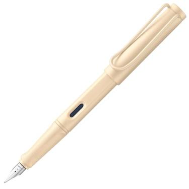 Imagem de Lamy Caneta-tinteiro Safari Cosy Edição Especial 020, Caneta-tinteiro moderna em cor creme com aderência ergonômica e design atemporal, ponta tamanho M, modelo especial, pacote com 1