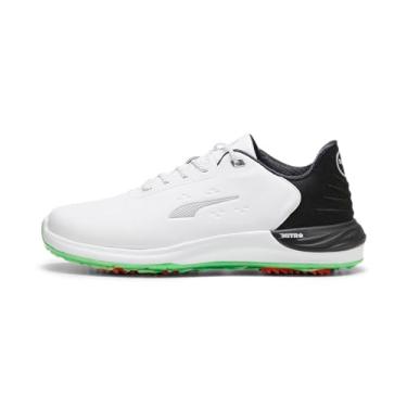 Imagem de PUMA GOLF Tênis masculino Phantomcat Nitro, Puma Branco-Puma Preto-Fluro Verde Pes, 10.5