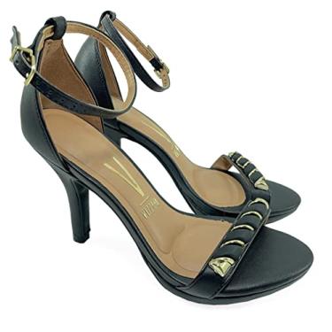 Imagem de Sandália Vizzano Meia Pata Salto Alto Adereço - Preto - 34