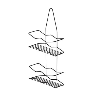 Imagem de Passerini, Porta Shampoo e Sabonete Duplo Suporte de Registro sem Furo Preto