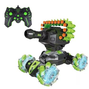 Imagem de Tanque de Guerra Remoto Carrinho de Controle Destroyer C/Dardos 4x4 Brinquedo Som Luz Criança