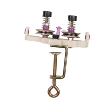 Imagem de Dynwave Enrolador de torção de ponta dupla, guia de fios com grampo de mesa, máquina de urdidura de fita compacta e resistente, tensor de máquina de costura