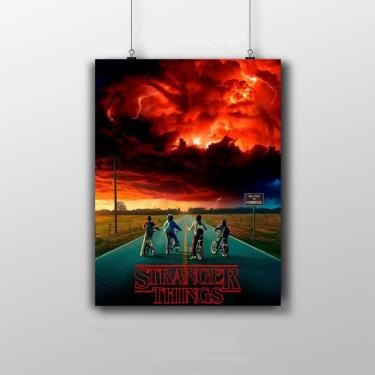 Imagem de Placa Decorativa Stranger Things Série Arte Wallpaper