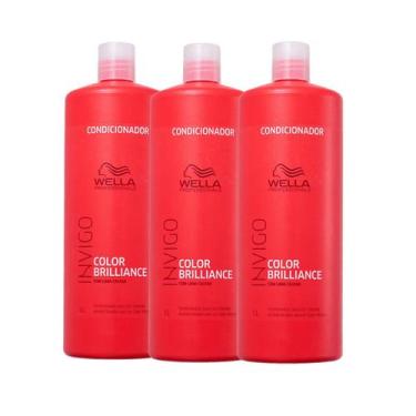 Imagem de Kit 3 Color Brilliance Condicionador 1L - Wella - Wella Professionals