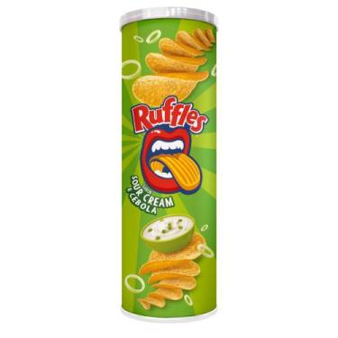Imagem de Batata Ruffles Elma Chips Sabor Sour Cream e Cebola Tubo 100g, 100g, C