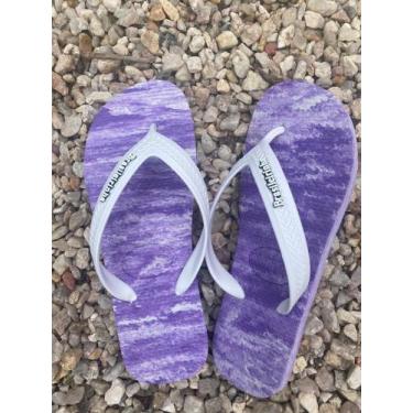 Imagem de Chinelo Brasileirinha Marmorizada tamanhos 33/34 a 45/46, Branco, 41/4