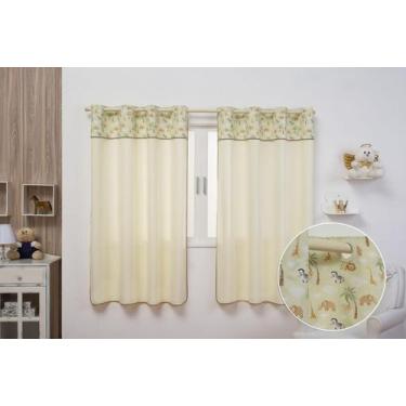 Imagem de Cortina Infantil Quarto De Bebe 2,80 X 1,70M Nuvem Rosa - Bg Enxovais