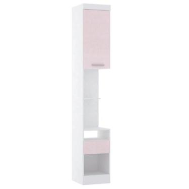 Imagem de Mesa de Cabeceira Alta 38cm 1 Porta e 1 Gaveta Alpes Luciane Móveis - 