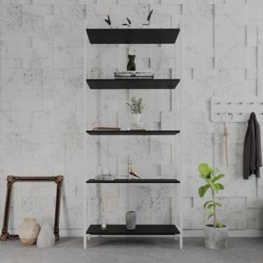 Imagem de Estante para Livros Industrial Aço Multiuso 5 Prateleiras 187cmx80cm A