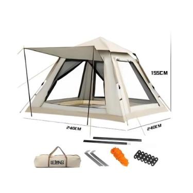 Imagem de Barraca De Acampamento Camping Dobrável Automática 3-4 pessoas Com Tel